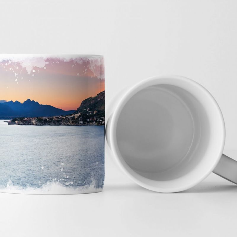 Tasse Geschenk Landschaftsfotografie – Die Farben des Sonnenuntergangs Sizilien Italien