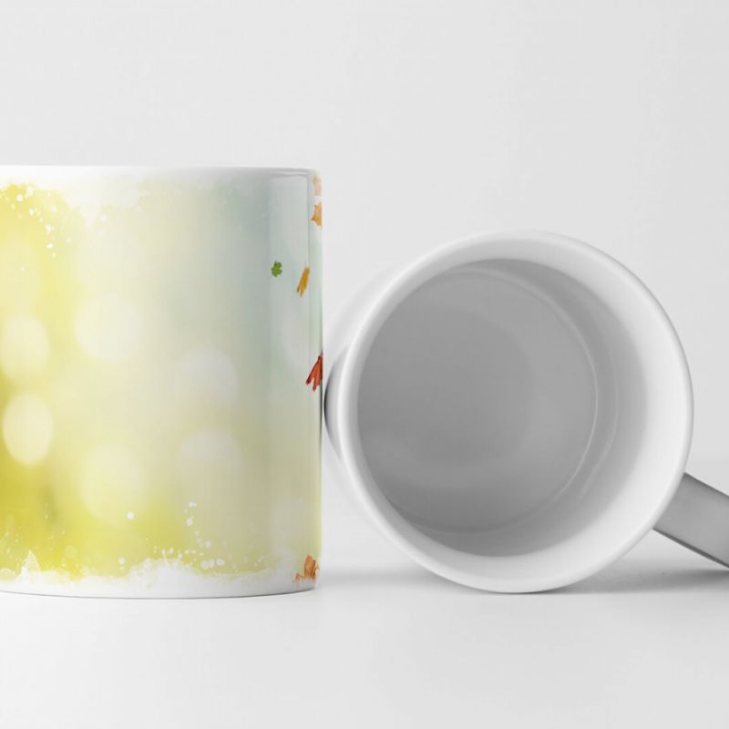 Tasse Geschenk Naturfotografie – Herbstblätter in bunten Farben