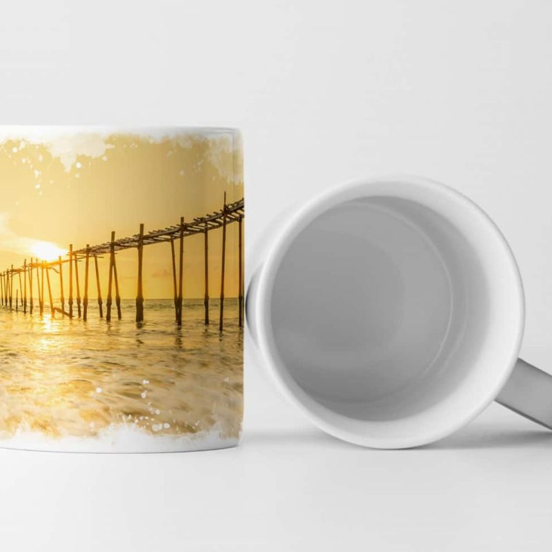 Tasse Geschenk Steg am Wasser