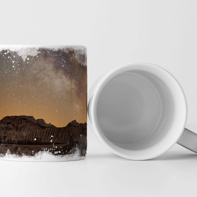 Tasse Geschenk Landschaftsfotografie – Milchstraße über Bardenas Spanien