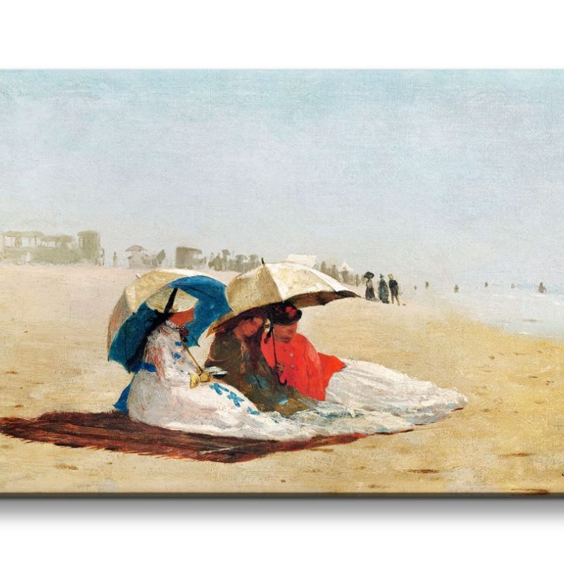 Remaster 120x60cm Winslow Homer weltberühmtes Wandbild East Hampton Beach Long Island schöne Strands