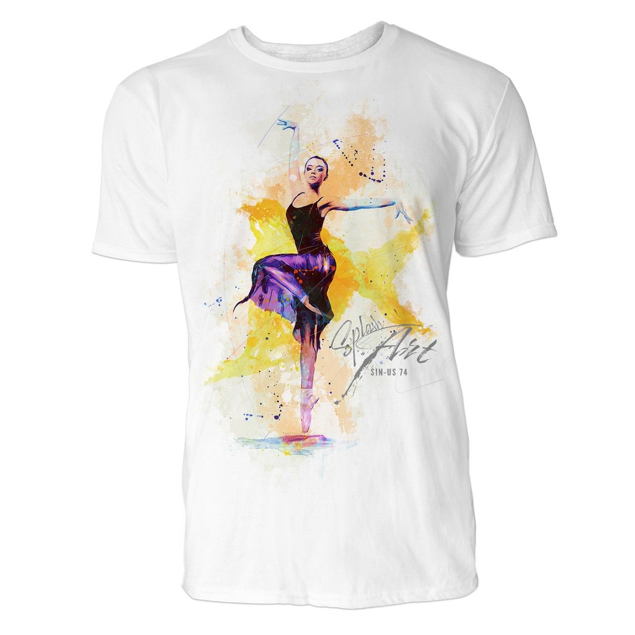 Ballerina in der 3. Position Sinus Art ® T-Shirt Crewneck Tee with Frontartwork