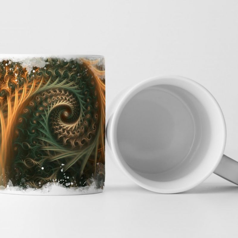 Tasse Geschenk Digitale Grafik – Organische Spiralen