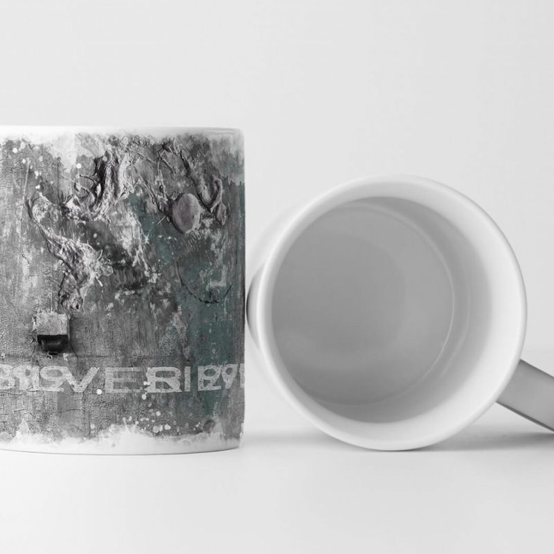 Tasse Geschenk grauer, steinähnlicher Hintergrund + Aufschrift