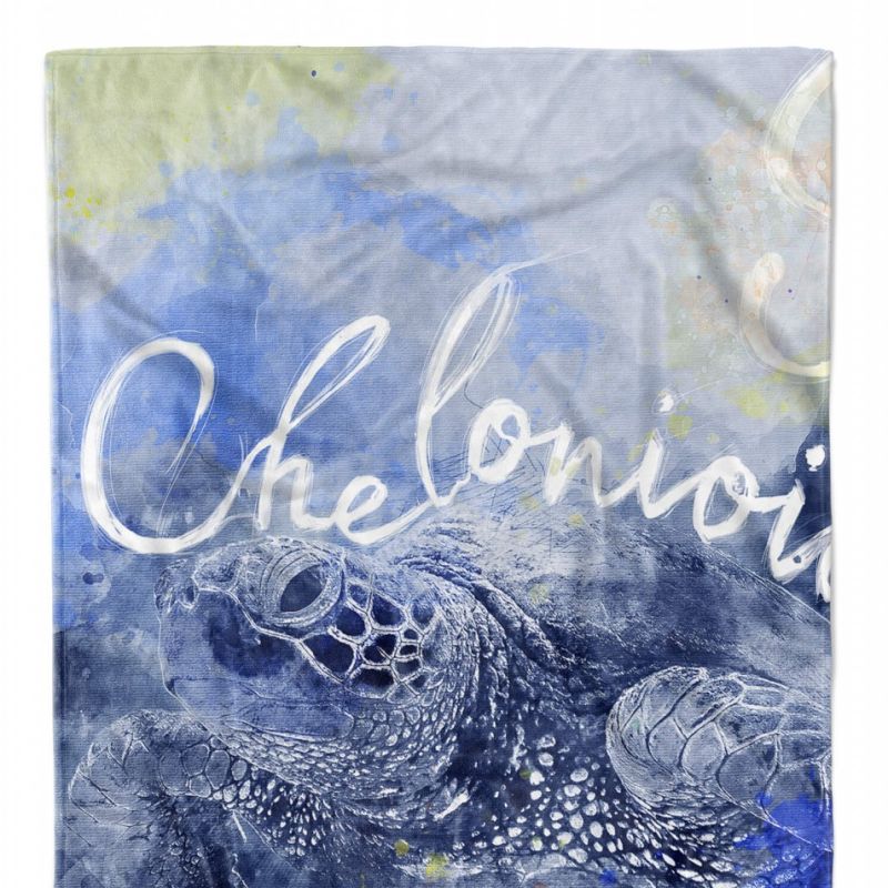 Handtuch Strandhandtuch Saunatuch Kuscheldecke SplashArt Tier Serie Kunstvoll Sea Turtle