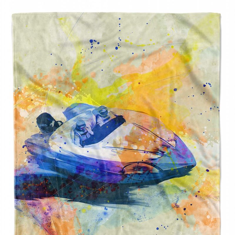 SplashArt Sport Handtuch Strandhandtuch Saunatuch Kuscheldecke Kunstvoll Speedboat I Spor