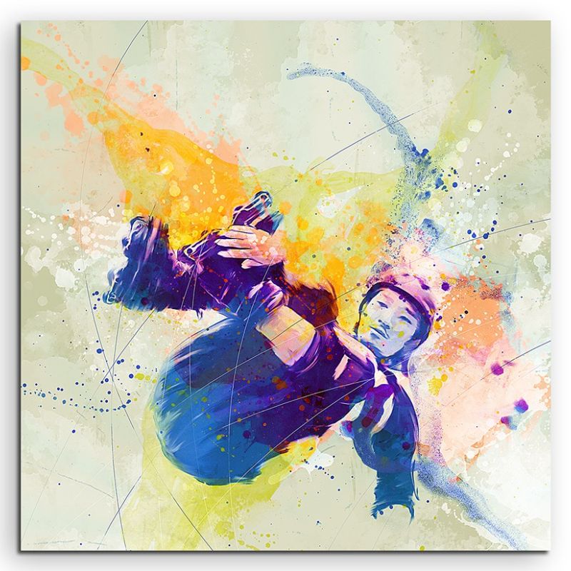 Inliner Xgames 60x60cm Aquarell Art Leinwandbild