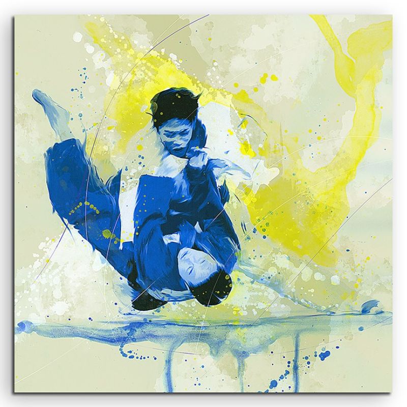 Judo I 60x60cm SPORTBILDER Paul Sinus Art Splash Art Wandbild Aquarell Art