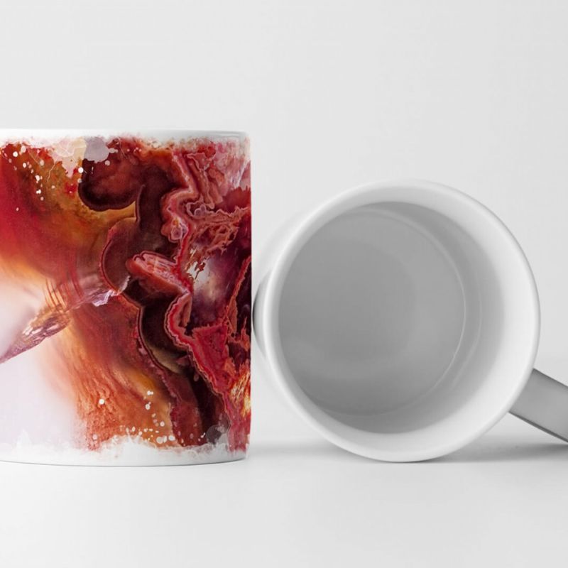 Tasse Geschenk Künstlerische Fotografie – Rote Geode im Detail