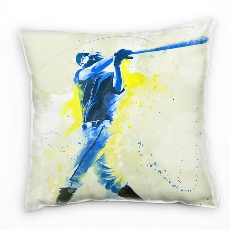 Baseball IV Deko Kissen Bezug 40x40cm für Couch Sofa Lounge Zierkissen