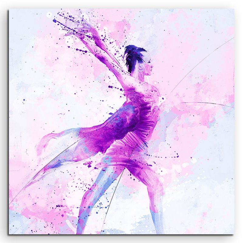 Ballett VIII 60x60cm Aquarell Art Leinwandbild