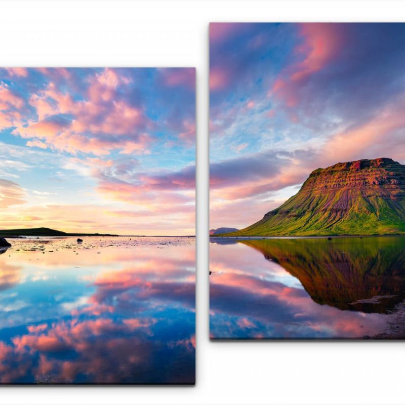 Landschaft Berg und Wasser Wandbild in verschiedenen Größen