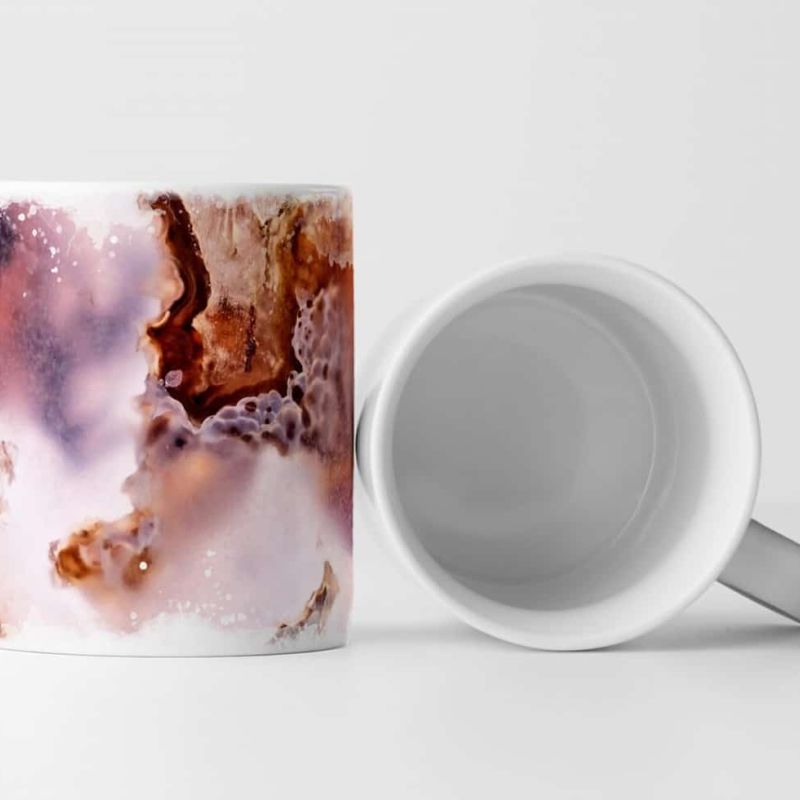 Tasse Geschenk Künstlerische Fotografie – Edelstein Moosachat in Makroaufnahme