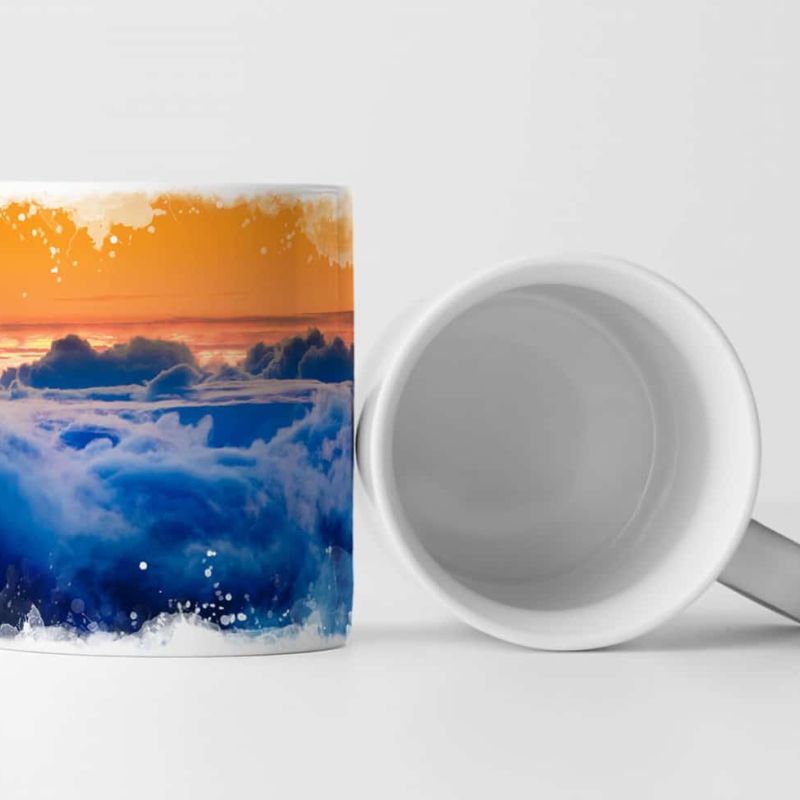 Tasse Geschenk Künstlerische Fotografie – Wolken über dem Haleakala Krater auf Maui Hawaii