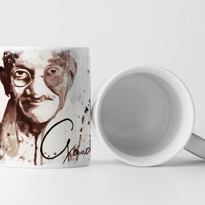 Mohandas Gandhi Tasse als Geschenk,  Design Sinus Art