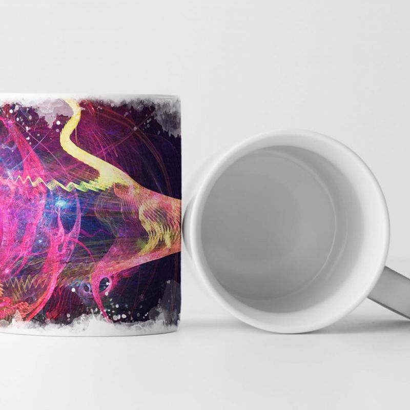 Tasse Geschenk Abstrakte Farbeffekte Magenta