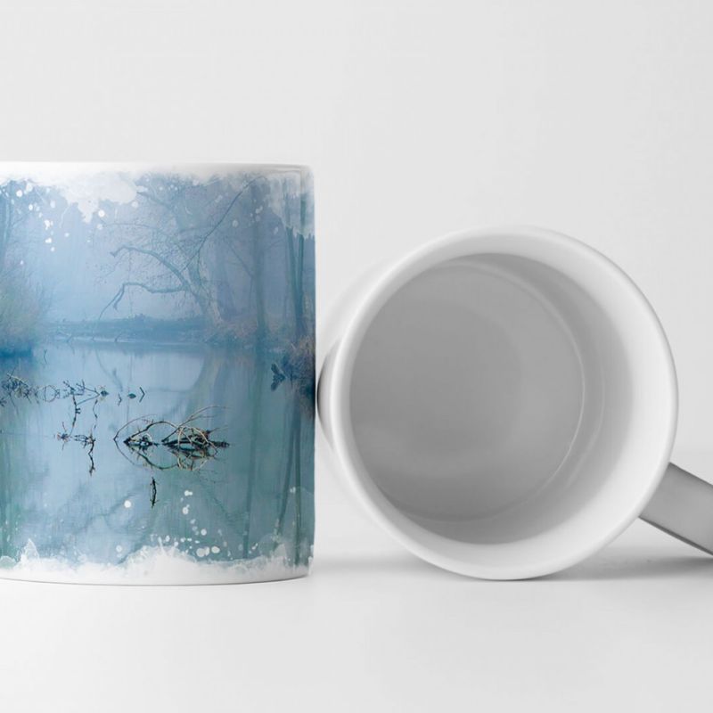 Tasse Geschenk Landschaftsfotografie – Nebelige Moorlandschaft