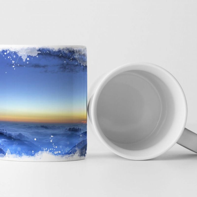 Tasse Geschenk Landschaftsfotografie – Blaue Berglandschaft