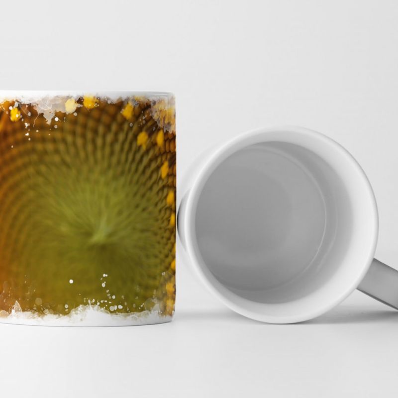 Tasse Geschenk Makrofotografie – Sonnenblume