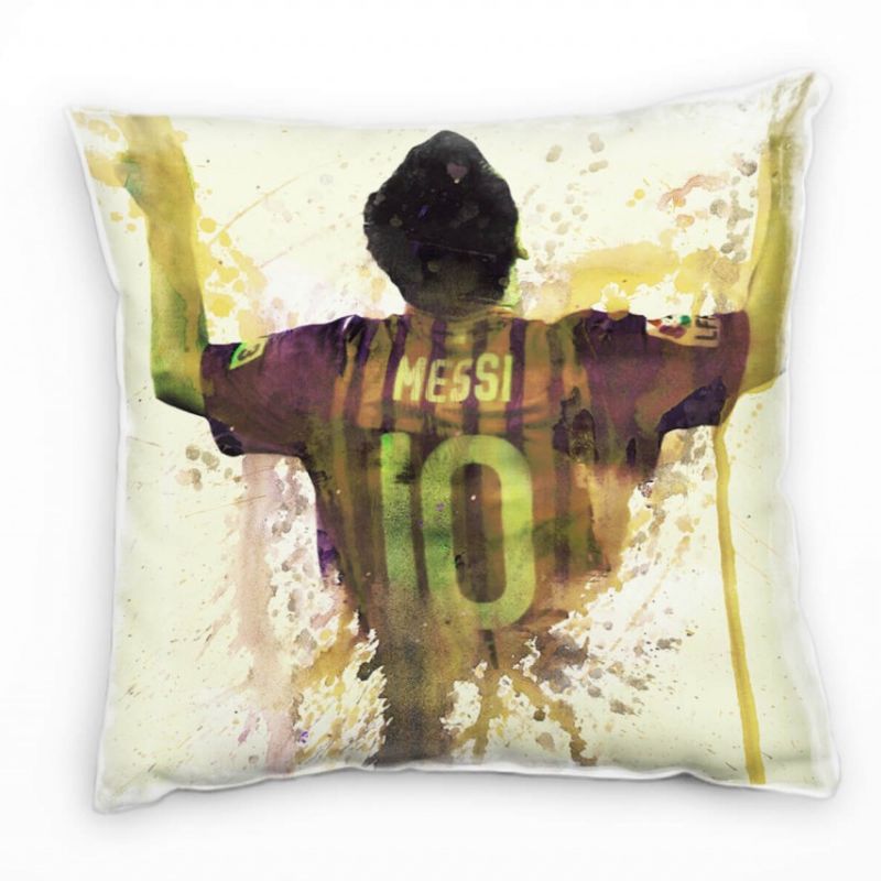 Messi Deko Kissen Bezug 40x40cm für Couch Sofa Lounge Zierkissen