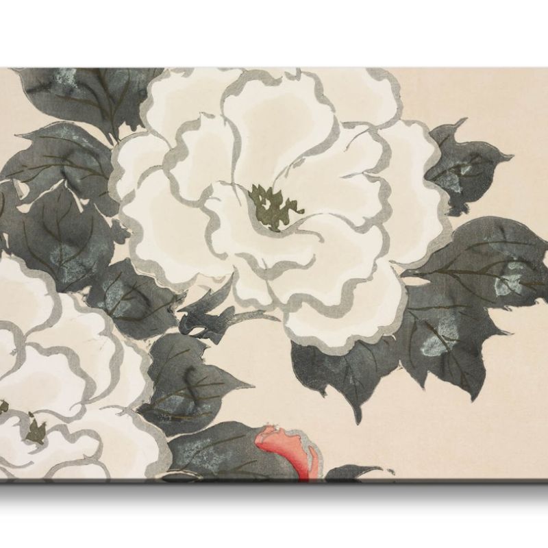 Remaster 120x60cm Kamisaka Sekka traditionelle japanische Kunst Blumen Blüten Sommer