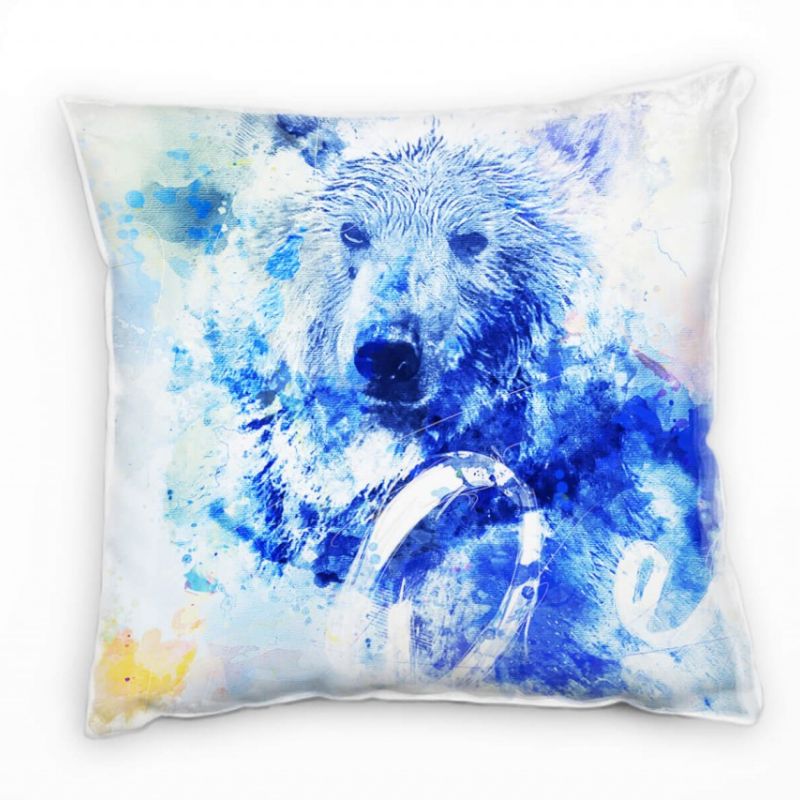 Bear Deko Kissen Bezug 40x40cm für Couch Sofa Lounge Zierkissen