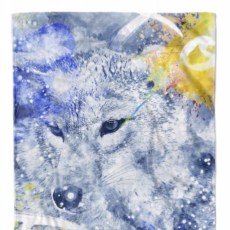 Handtuch Strandhandtuch Saunatuch Kuscheldecke SplashArt Tier Serie Kunstvoll Fox Pair Mo