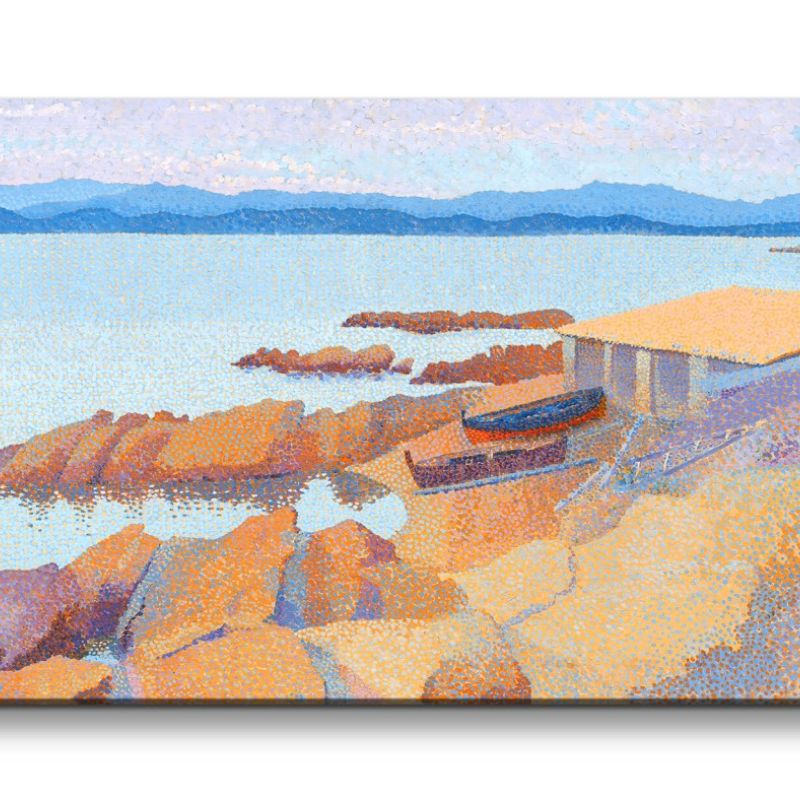 Remaster 120x60cm Henri Edmond Cross weltberühmtes Wandbild Impressionismus Farbenfroh Calanque des