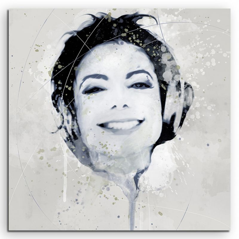 Michael Jackson III Aqua 60x60cm Wandbild Aquarell Art