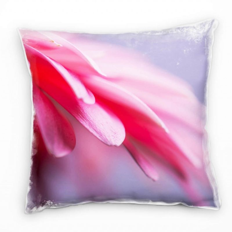 Macro, Blumen, Blütenblätter, pink, lila Deko Kissen 40x40cm für Couch Sofa Lounge Zierkissen