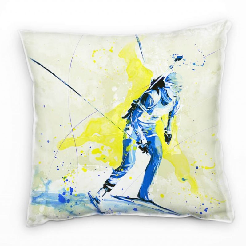 Biathlon V Deko Kissen Bezug 40x40cm für Couch Sofa Lounge Zierkissen