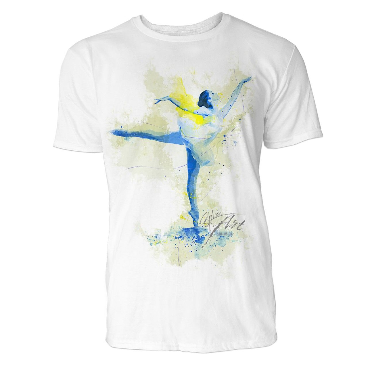 Ballerina Attitude  Sinus Art ® T-Shirt Crewneck Tee with Frontartwork