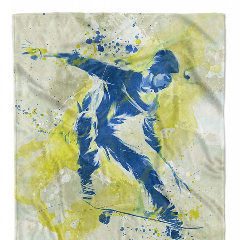 SplashArt Sport Handtuch Strandhandtuch Saunatuch Kuscheldecke Kunstvoll Skateboarding II