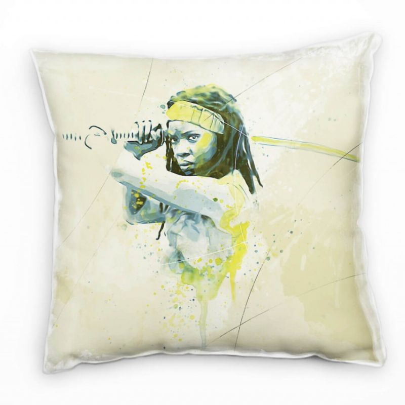 The Walking Dead Michonne Deko Kissen Bezug 40x40cm für Couch Sofa Lounge Zierkissen