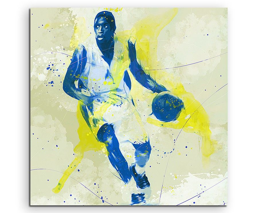 Basketball II 60x60cm SPORTBILDER Paul Sinus Art Splash Art Wandbild Aquarell Art