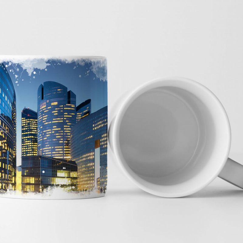 Tasse Geschenk Architekturfotografie – Wolkenkratzer und Lichtbahnen