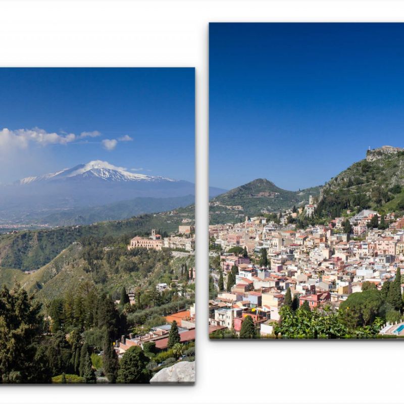 Panorama von Taormina Wandbild in verschiedenen Größen