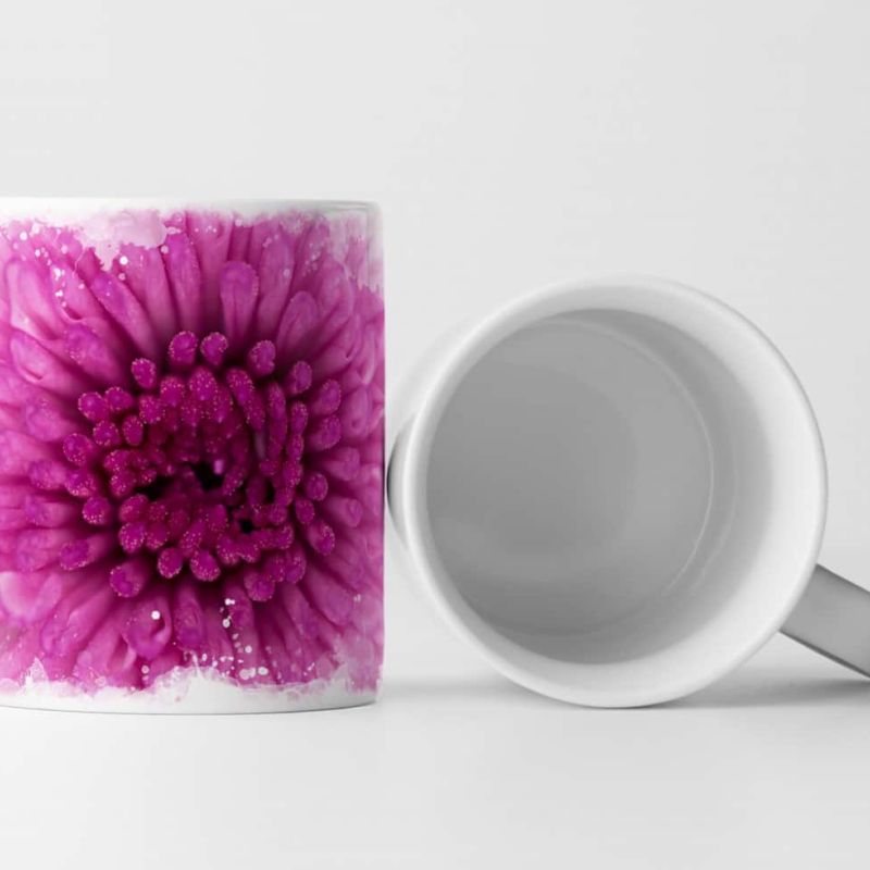 Tasse Geschenk Pinke Blüte – Nahaufnahme