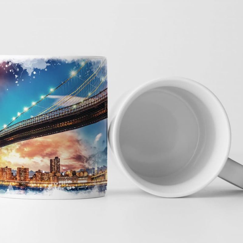 Tasse Geschenk Urbane Fotografie – Brooklyn und Manhattan Bridge New York