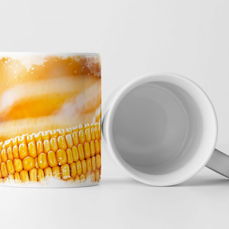 Tasse Geschenk Food-Fotografie – Geschälte Maiskolben