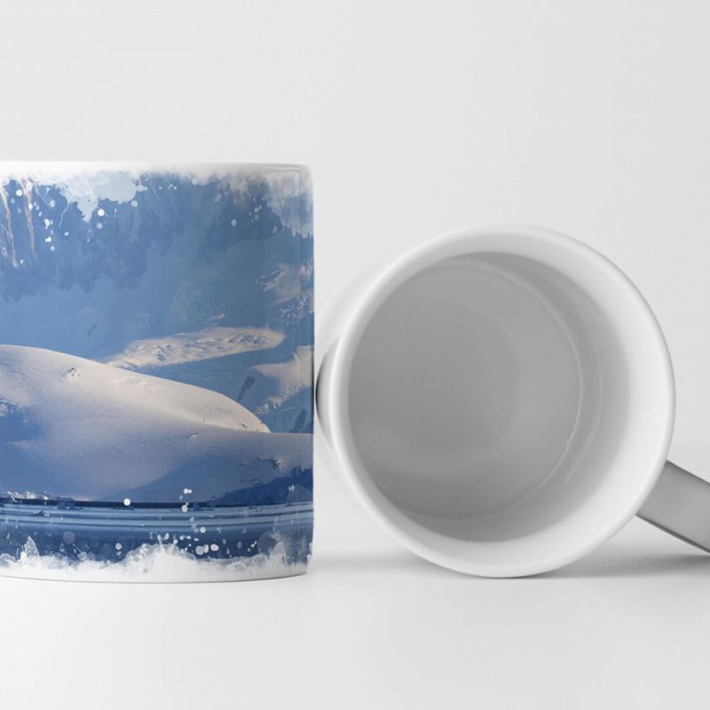 Tasse Geschenk Landschaftsfotografie – Antarktische Halbinsel mit Gletschern und Eisbergen