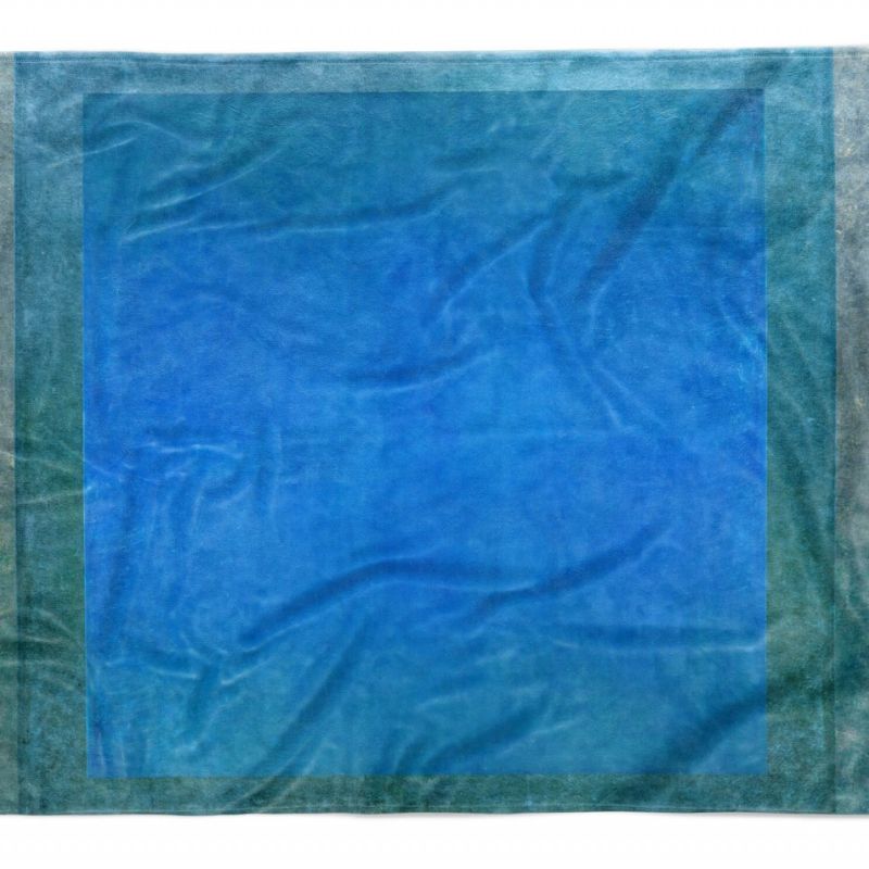 Handtuch Strandhandtuch Saunatuch Kuscheldecke mit Fotomotiv Blau Abstrakt Streifen