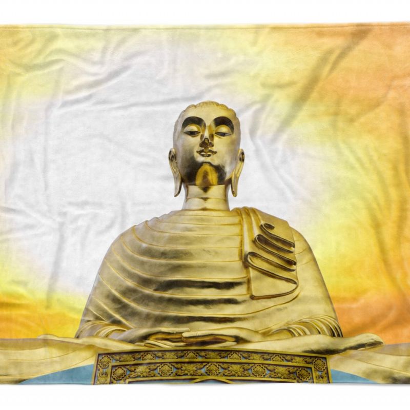 Handtuch Strandhandtuch Saunatuch Kuscheldecke  mit Fotomotiv Buddha Buddhismus