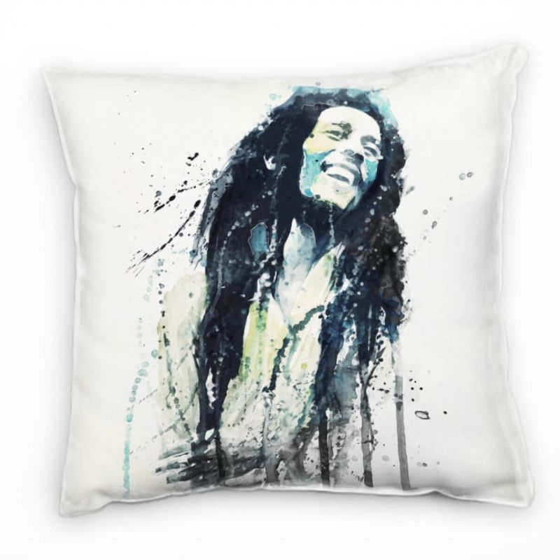 Bob Marley I Deko Kissen Bezug 40x40cm für Couch Sofa Lounge Zierkissen