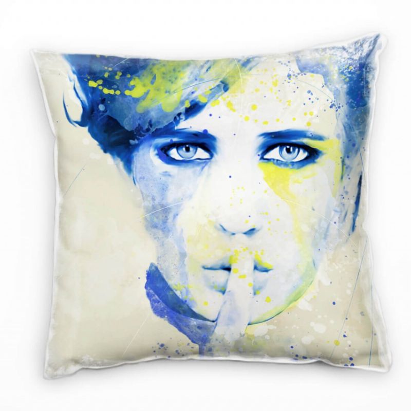 Eva Green Deko Kissen Bezug 40x40cm für Couch Sofa Lounge Zierkissen