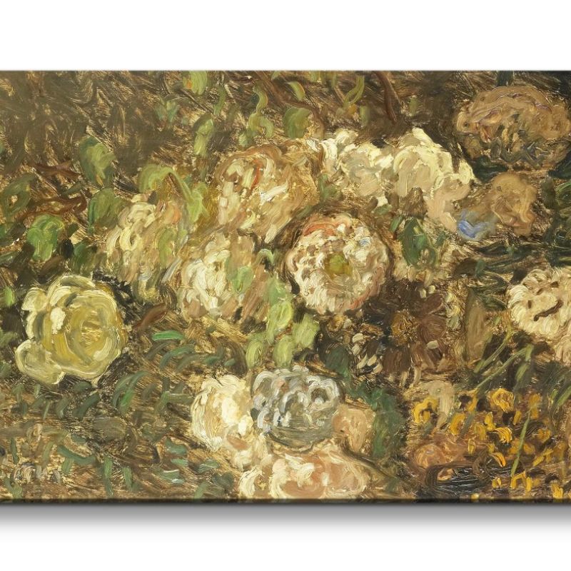 Remaster 120x60cm Claude Monet Impressionismus weltberühmtes Wandbild Blumen Blüten Strauß