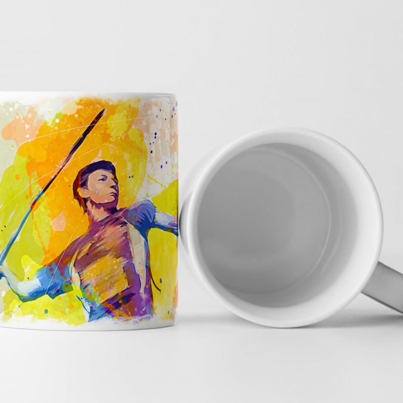 Speerweitwurf I Tasse als Geschenk,  Design Sinus Art