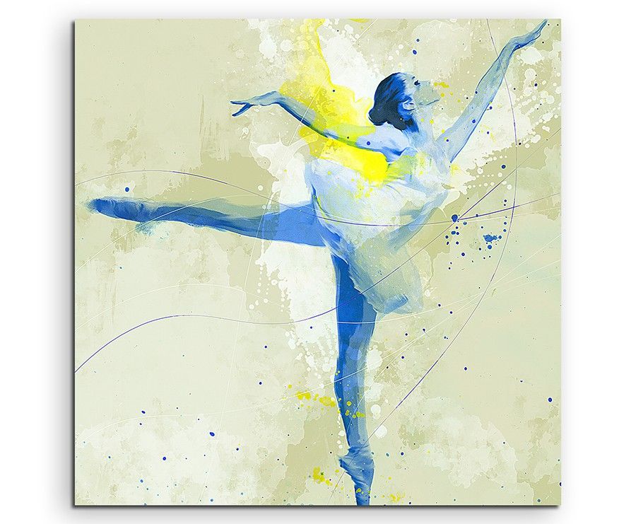 Ballett 60x60cm SPORTBILDER Paul Sinus Art Splash Art Wandbild Aquarell Art