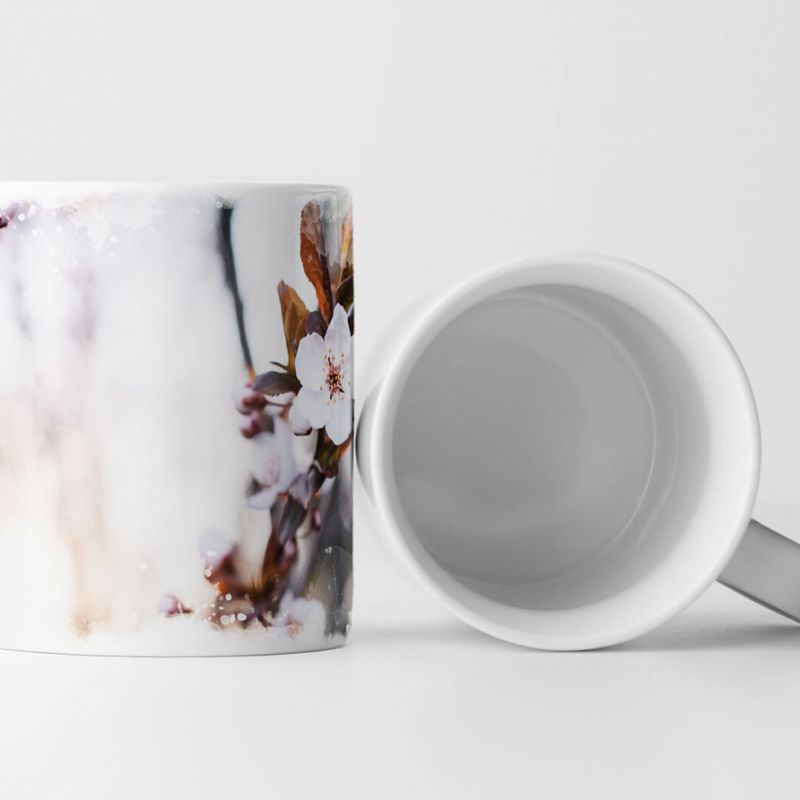 Tasse Geschenk Naturfotografie – Blüten eines Apfelbaums im Frühling