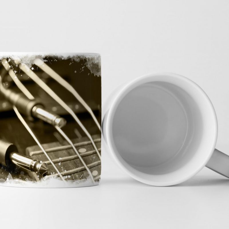 Tasse Geschenk Künstlerische Fotografie – E-Gitarre mit Anschlüssen